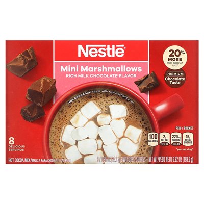 Nestle Hot Cocoa Mix, mini pianki, bogata mleczna czekolada, 8 kopert Nestle Hot Cocoa Mix, mini pianki, bogata mleczna czekolada, 8 kopert