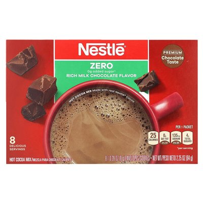 Nestle Hot Cocoa Mix, heiße Schokolade, reich an Milchschokolade, 8 Umschläge, je 0,28 oz (8 g) Nestle Hot Cocoa Mix, heiße Schokolade, reich an Milchschokolade, 8 Umschläge, je 0,28 oz (8 g)