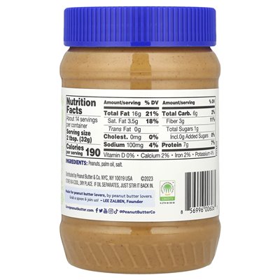 Peanut Butter &amp Co., Peanut Butter Red, Po prostu gładki, 16 uncji (454 g)