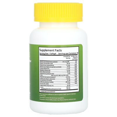 Witaminy Noor, prenatalny DHA + Ginger, 30 softgels