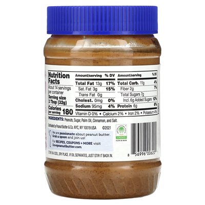 Peanut Butter &amp Co., Peanut Butter Red, Cinnamon Sirr, 16 uncji (454 g)