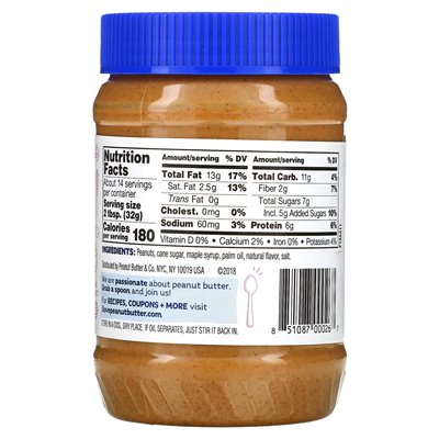 Peanut Butter &amp Co., Peanut Butter Remain, Mighty Maple, 16 uncji (454 g)