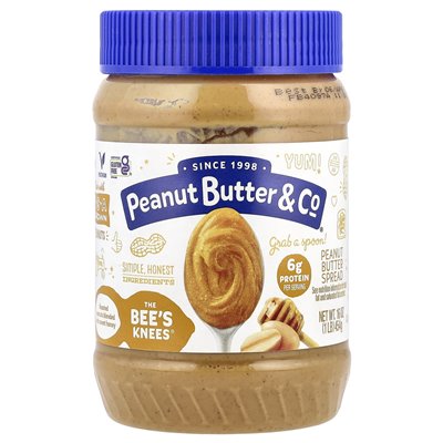 Peanut Butter &amp Co., Peanut Butter, The Bee's Knees®, 16 uncji (454 g)