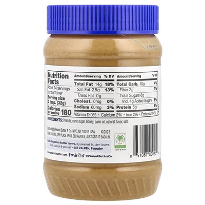 Peanut Butter & Co., Erdnussbutter, The Bee's Knees®, 16 Unzen (454 g)