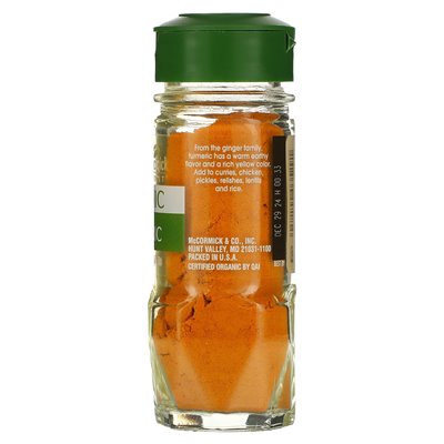 McCormick Gourmet, organiczna, gruntowa kurkuma, 1,37 uncji (38 g)