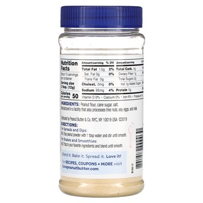Peanut Butter & Co., Erdnusspulver, Original, 6,5 oz (184 g) Peanut Butter & Co., Erdnusspulver, Original, 6,5 oz (184 g)