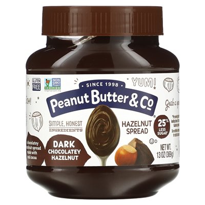 Peanut Butter &amp Co., Laselnut Spread, Dark Chocolate Hazelnut, 13 uncji (369 g)
