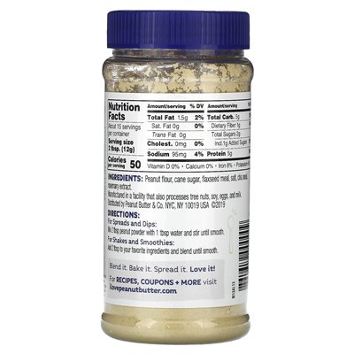 Erdnussbutter & Co., Erdnusspulver, Flachs & Chia, 6,5 uncji (184 g)