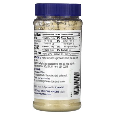 Erdnussbutter & Co., Erdnusspulver, Flachs & Chia, 6,5 uncji (184 g)