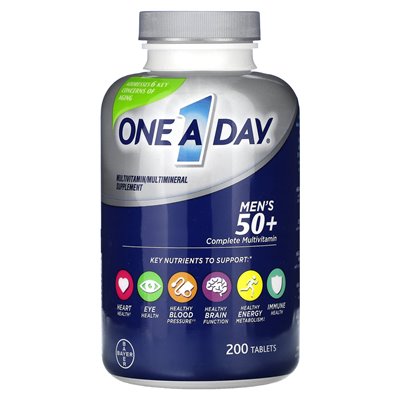One Day, Männer ab 50, komplettes Multivitaminpräparat, 200 Tabletten