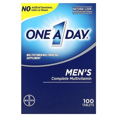 One-A-Day, Men's Complete Multivitamin, 100 Tablets One-A-Day, Men's Complete Multivitamin, 100 Tablets