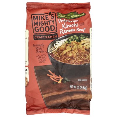 Mighty Good, Craft Ramen, wegetariańska zupa kimchi Ramen, 2,3 uncji (64 g)