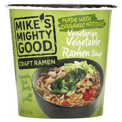 Mighty Good Mike, Craft Ramen, wegetariańska zupa warzywna, 1,9 uncji (54 g)