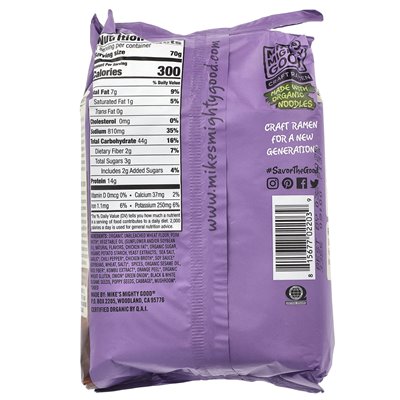 Mighty Good, Craft Ramen, Spicy Pork Tonkotsu Ramen Soup, 2.4 oz (70 g)
