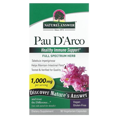 Nature's Answer, Pau d'Arco, 1000 mg, 90 Vegetarian Capsules (500 mg per capsule)