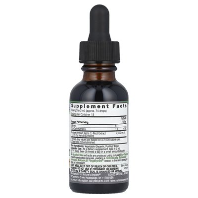 Odpowiedź natury, korzeń burdock, ekstrakt z płynu, bez alkoholu, 2000 mg, 1 fl oz (30 ml)