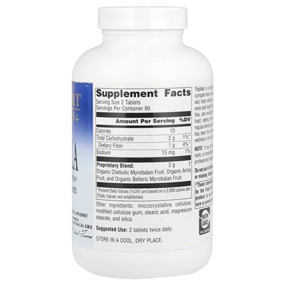 Planetary Herbals, Triphala, 2000 mg, 180 tabletek (1000 mg na tablet)