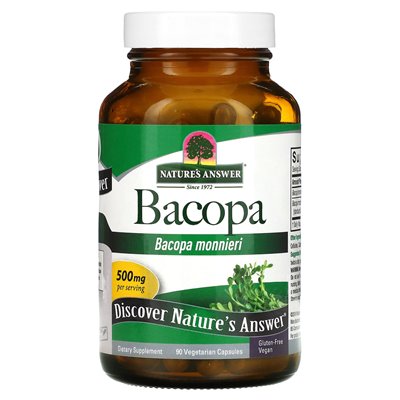 Nature's Answer, Bacopa, 500 mg, 90 Wegetariańskich Kapsułek Nature's Answer, Bacopa, 500 mg, 90 Wegetariańskich Kapsułek