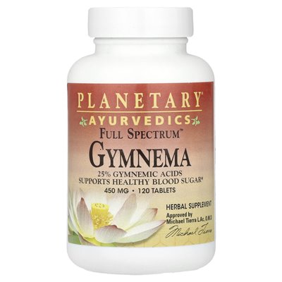 Zioła planetarne, ajurwedyka, gimnema Full Spectrum ™, 450 mg, 120 tabletek Zioła planetarne, ajurwedyka, gimnema Full Spectrum ™, 450 mg, 120 tabletek