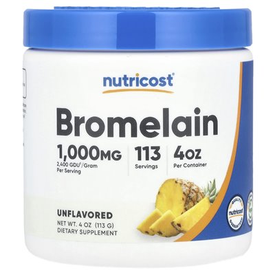 Nutricost, Bromelain, niezmożony, 4 uncje (113 g)