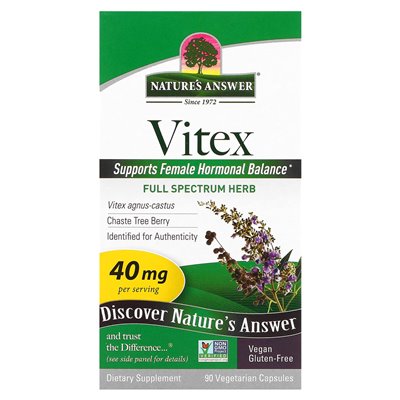 Nature's Answer, Vitex, Agnus-Castus Chaste Tree Berry, 40 mg, 90 Vegetarian Capsules