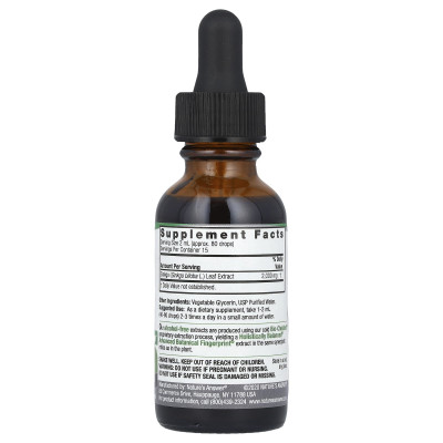 Odpowiedź natury, ekstrakt z płynu do liści ginkgo, bez alkoholu, 2000 mg, 1 fl oz (30 ml)