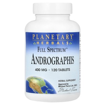 Planetary Herbal, Full Spectrum ™ Andrographis, 400 mg, 120 tabletek Planetary Herbal, Full Spectrum ™ Andrographis, 400 mg, 120 tabletek