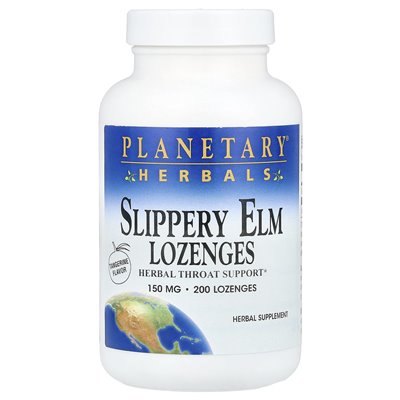 Planetary Herbals, Slippery Elm Lozenges, Tangerine, 150 mg, 200 lozenges
