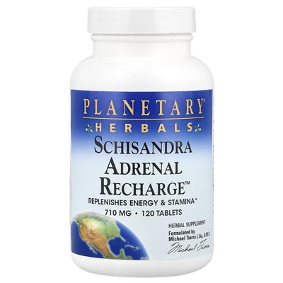 Planetary Herbals, Schisandra Adrenal Recharge ™, 120 tabletek