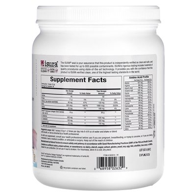 Czynniki naturalne, kolagen całkowitego ciała, peptydy bioaktywne, niezmożone, 1 funt 1 uncji (500 g)