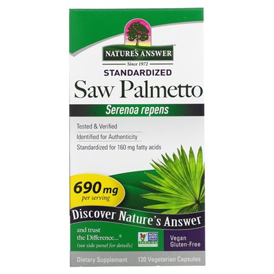 Nature's Answer, Saw Palmetto, Standardized, 690mg, 120 Vegetarian Capsules
