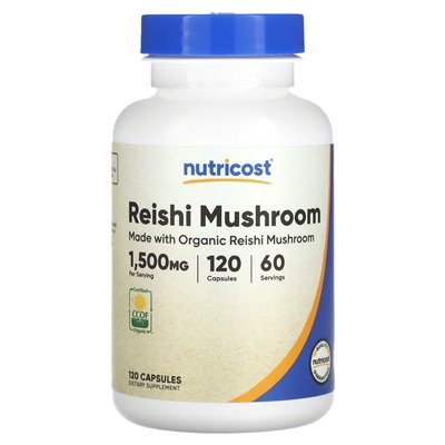 Nutricost, Reishi Grzyb, 1500 mg, 120 kapsułek (750 mg na kapsułkę) Nutricost, Reishi Grzyb, 1500 mg, 120 kapsułek (750 mg na kapsułkę)