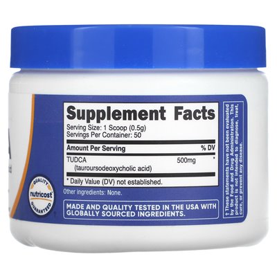 Nutricost, Tudca, niezmożony, 0,9 uncji (25 g)