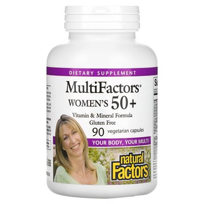 Czynniki naturalne, multfaktory, kobiety 50+, 90 kapsułek wegetariańskich