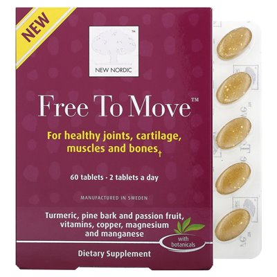 New Nordic, free for moving, 60 tablets