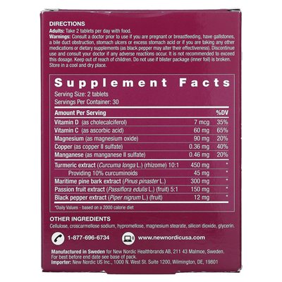New Nordic, frei zum Mitnehmen, 60 Tabletten