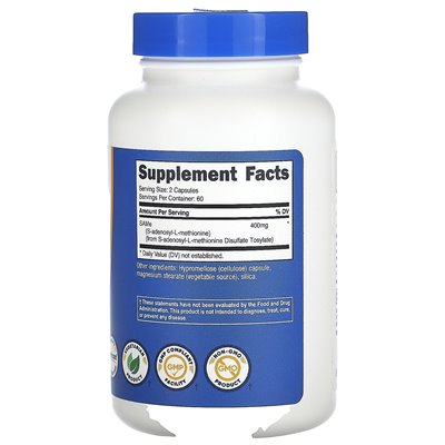 Nutricost, same, 400 mg, 120 kapsułek (200 mg na kapsułkę)