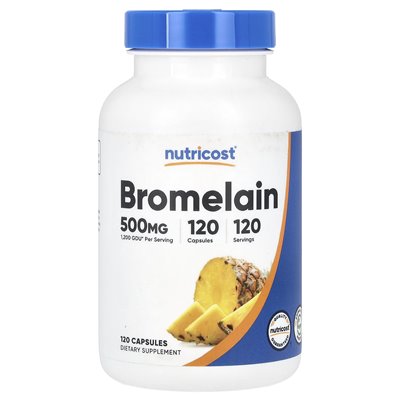 Nutricost, Bromelain, 500 mg, 120 kapsułek