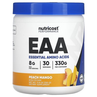 Nutricost, wydajność, proszek eaa, brzoskwiniowe mango, 11,8 uncji (330 g)
