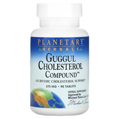 Planetarne Zioły, Związek Cholesterolu Guggul, 375 mg, 90 tabletek