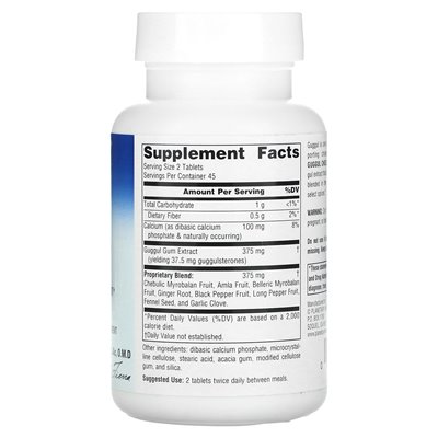 Planetarne Zioły, Związek Cholesterolu Guggul, 375 mg, 90 tabletek