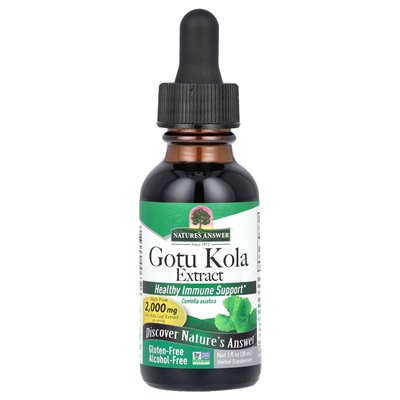 Nature's Answer, Wyciąg z Gotu Kola, Bezalkoholowy, 2,000 mg, 1 fl oz (30 ml) Nature's Answer, Wyciąg z Gotu Kola, Bezalkoholowy, 2,000 mg, 1 fl oz (30 ml)