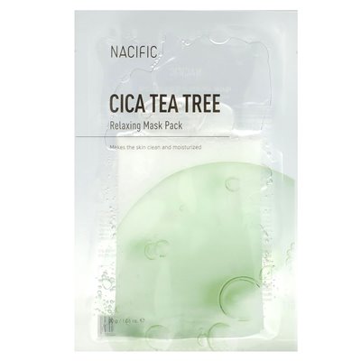 Nacific, CICA Tree Tree Relaksing Beauty Mask, 1 arkusz, 1,05 uncji (30 g)
