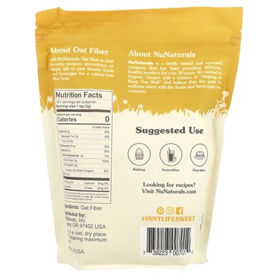 Nunatura, Oat Fiber Powder, 1 lb (454 g)