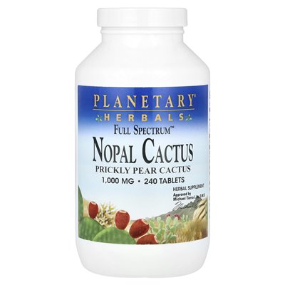 Zioły planetarne, Full Spectrum ™ Nopal Cactus, 1000 mg, 240 tabletek