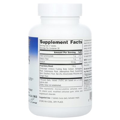 Planetarne Herbale, Cordyceps Power, 800 mg, 60 Tabletten (400 mg als Tablette)