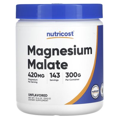 Nutricost, Magnez Malate, niezmożony, 10,6 uncji (300 g)
