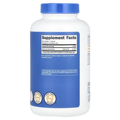 Nutricost, niacynamid, 500 mg, 240 kapsułek