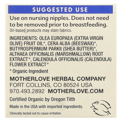 Motherlove, karmienie piersią, krem ​​sutkowy, 1 fl oz (29,5 ml)