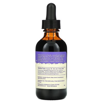 Nunaturals, Alcohol Free Stevia, Vanilla, 2 fl oz (59 ml)
